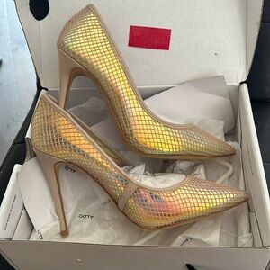 Size 8 Aldo fishnet heels